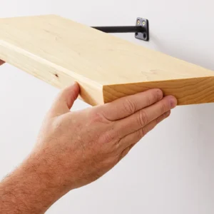 Wooden shelf installation