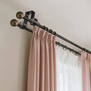 Curtain rod installation (2 brackets)