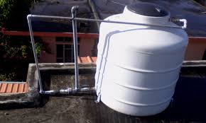Overhead water tank installation