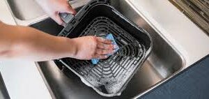 Air fryer cleaning