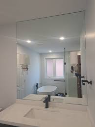 Bathroom mirror installation